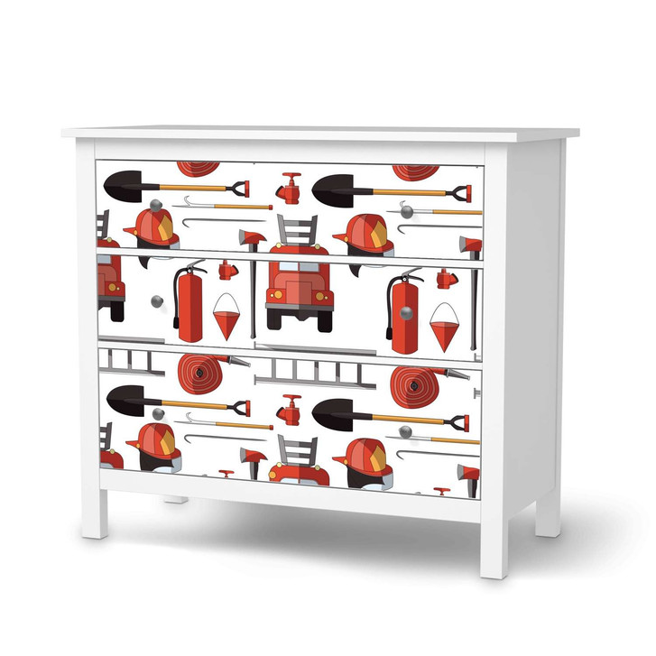 Möbelfolie IKEA Hemnes Kommode 3 Schubladen - Firefighter - CR114715