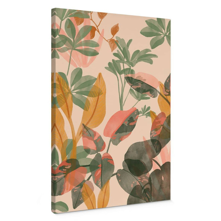 Leinwandbild Garten mit tropischen Pflanzen - Goed Blauw - WA472583