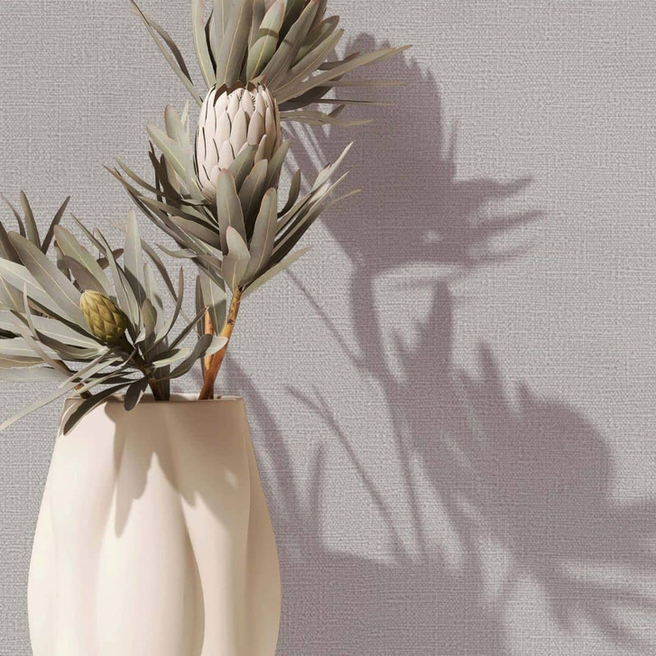 Vliestapete Texturiert Uni Modern in Grau - WA472935