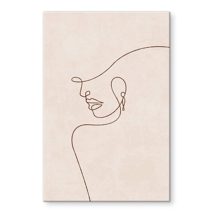 Acrylglasbild Zarte Konturen einer Frau - Line Art - Tunaboylu - WA463933