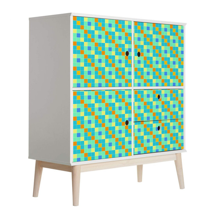 Möbelfolie, Dekofolie - abwischbar - Kachel Grün - WA155667