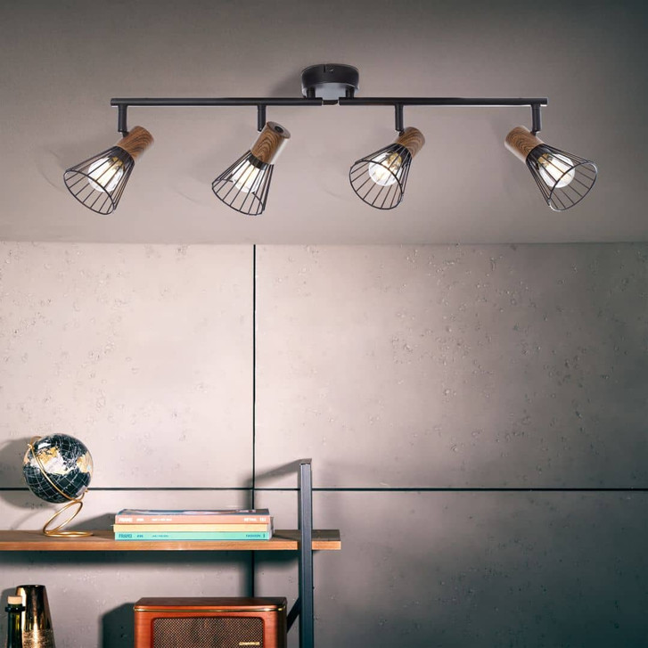 Spotrohr Leo, braun, 20 x 8.4 cm, Metall Deckenspots, dimmbar - WA438768