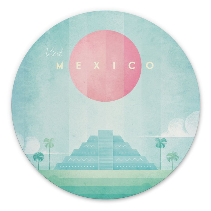 Wandbild Tempel von Kukulcán in Chichén Itzá - Rivers - Rund - Alu-Dibond - WA422844