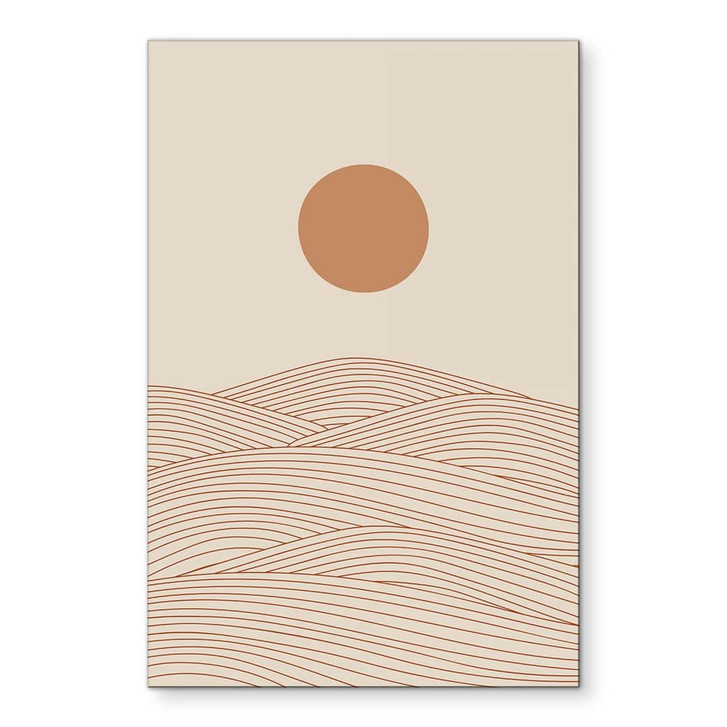 Wandbild Sonnenaufgang über der abstrakten Wüste - Playell - Alu-Dibond - WA431377