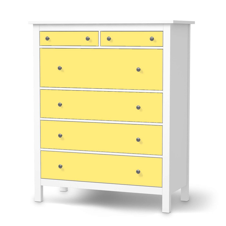 Klebefolie IKEA Hemnes Kommode 6 Schubladen - Gelb Light - CR111361