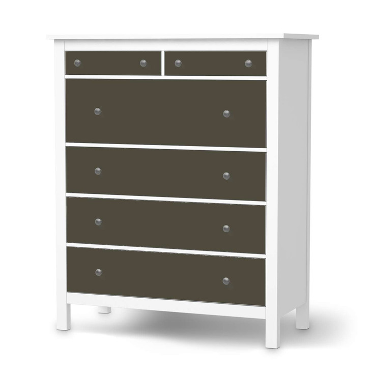 Klebefolie IKEA Hemnes Kommode 6 Schubladen - Braungrau Dark - CR111331