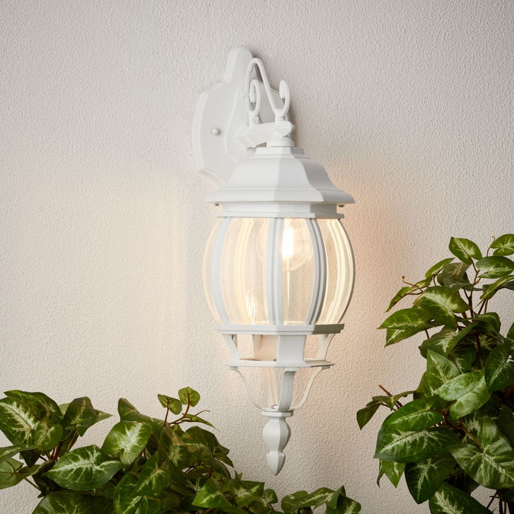 Wandleuchte John, weiss, 50 x 25 cm, Metall Aussenbeleuchtung, dimmbar - WA439020