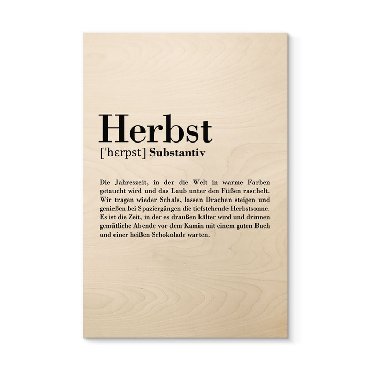 Holzbild Grammatik - Herbst - WA425846