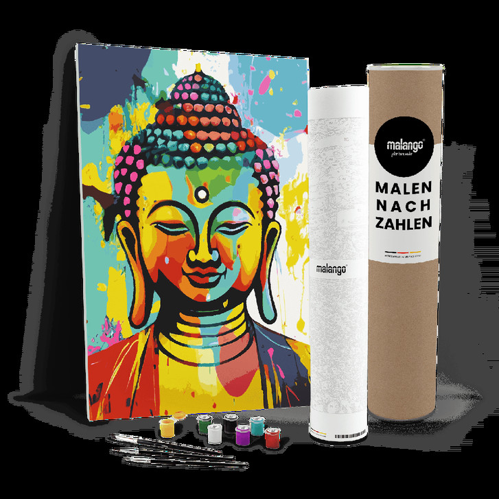 Malen nach Zahlen Leinwandbild - Buddha Ben - WA447830