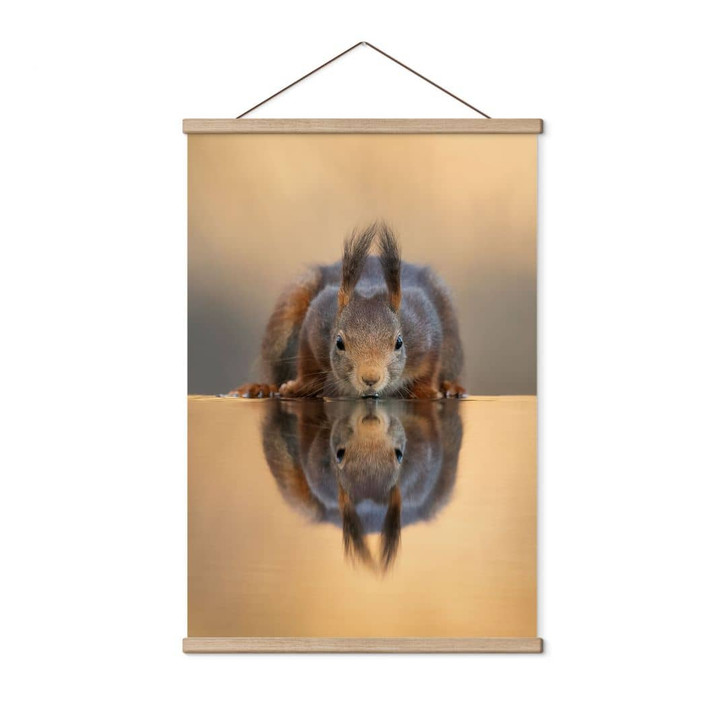 Stoffbild Eichhörnchen am Wasser - van Duijn - WA474342