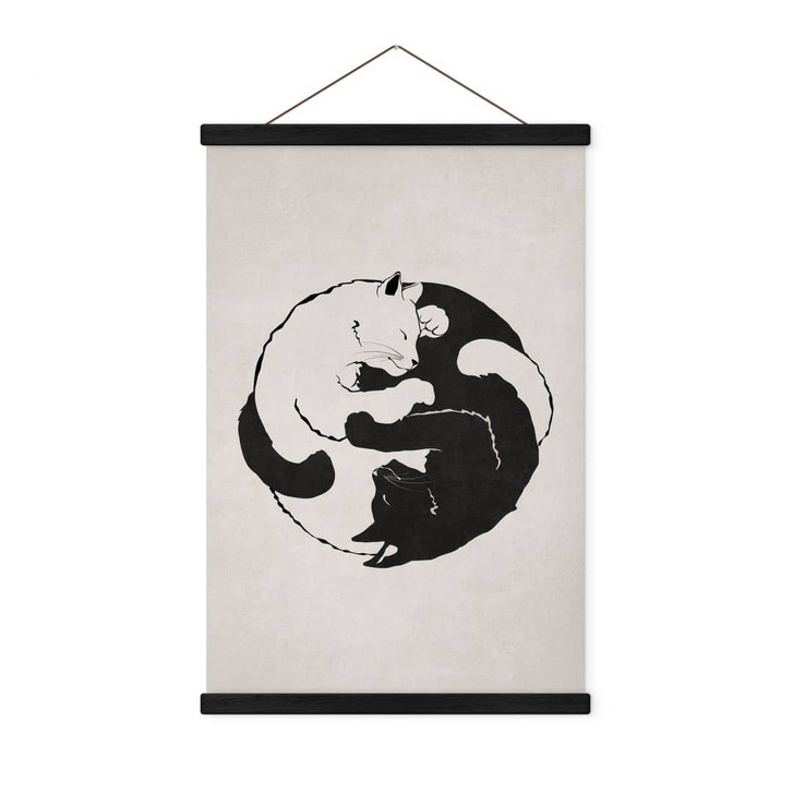 Stoffbild Katzen Ying & Yang - Tunaboylu - WA429143