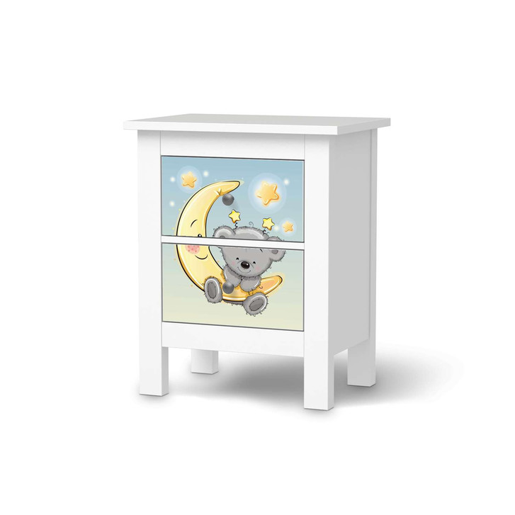 Möbelfolie IKEA Hemnes Kommode 2 Schubladen - Teddy und Mond - CR118232