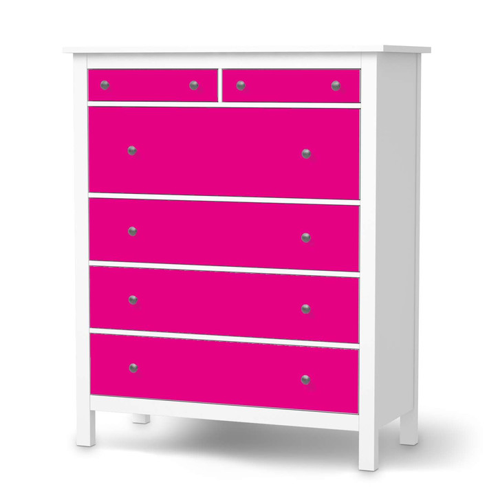 Klebefolie IKEA Hemnes Kommode 6 Schubladen - Pink Dark - CR111397