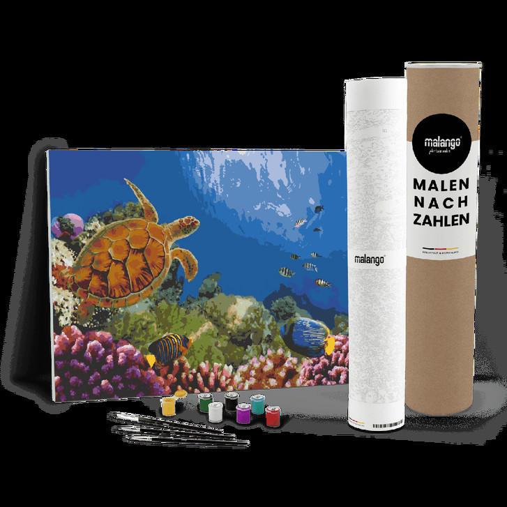 Malen nach Zahlen Leinwandbild - Meer unter Wasser - WA446804