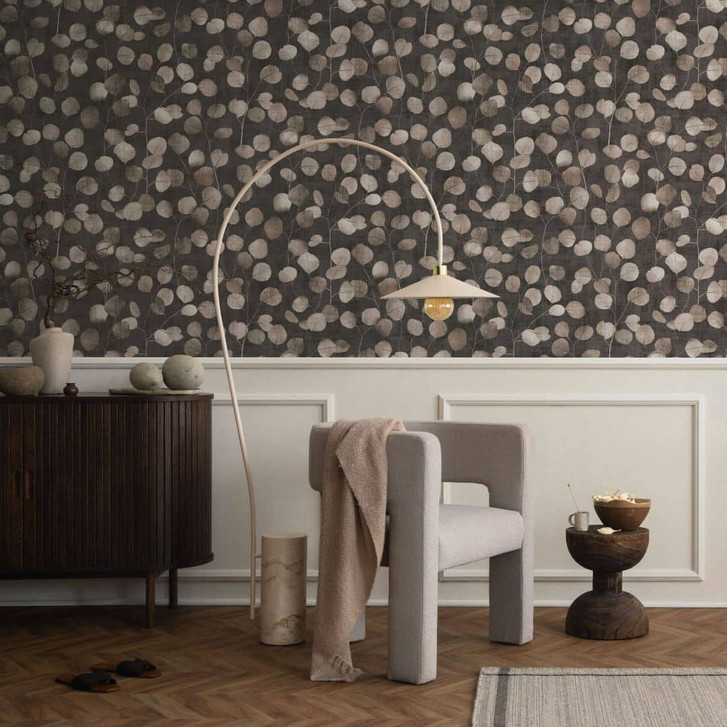 Vliestapete in Braun Blätter Blattoptik Floral Natur - WA451120