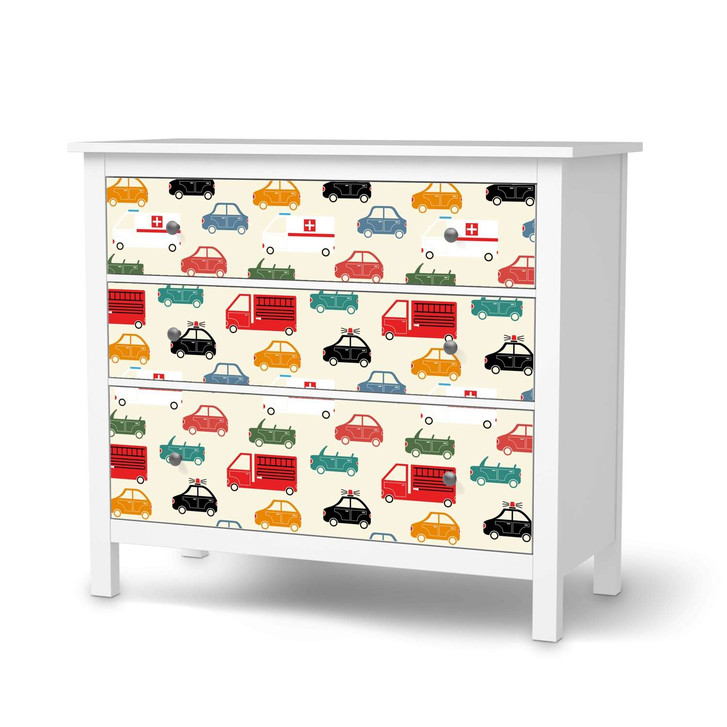 Möbelfolie IKEA Hemnes Kommode 3 Schubladen - Cars - CR114705