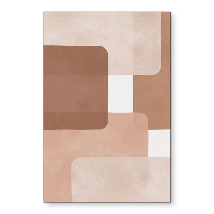 Wandbild Boho Abstraktion in Beige-braun - Costa - Alu-Dibond - WA436286