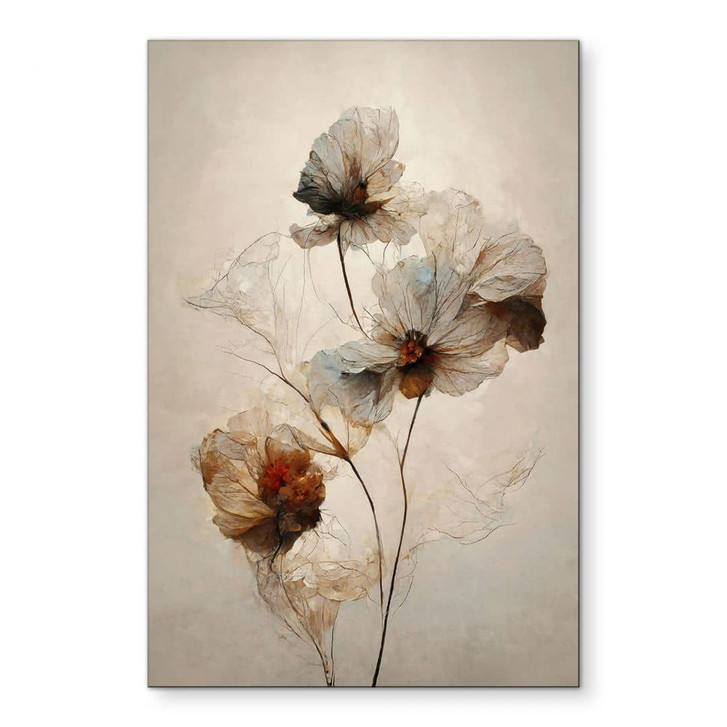 Wandbild Trockenblumen - Eleganz der Vergänglichkeit - Treechild - Alu-Dibond - WA449546