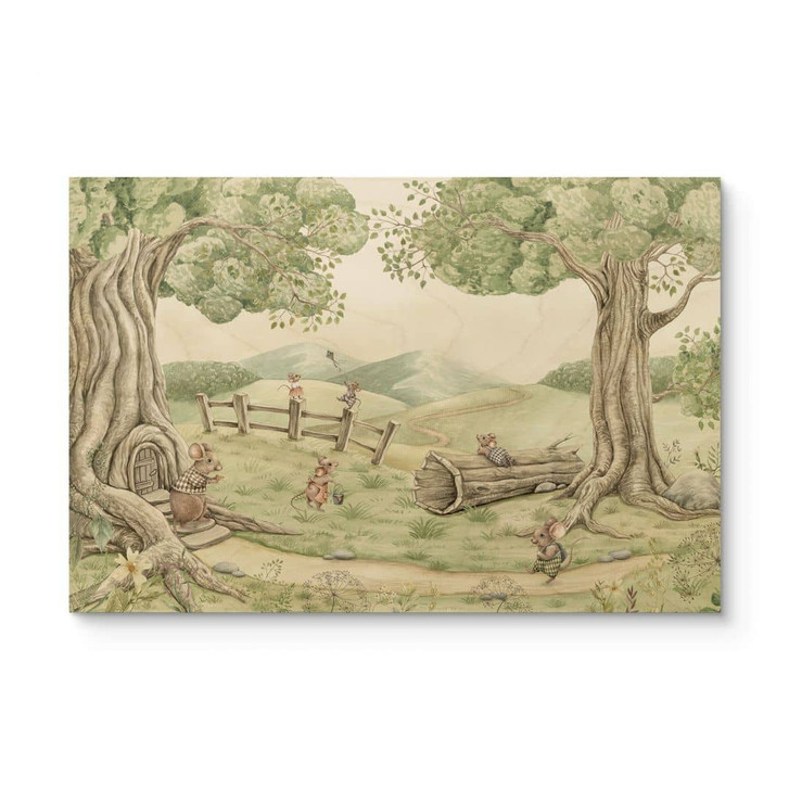 Holzbild Familie Maus im Wald - Kikki Belle - WA425677