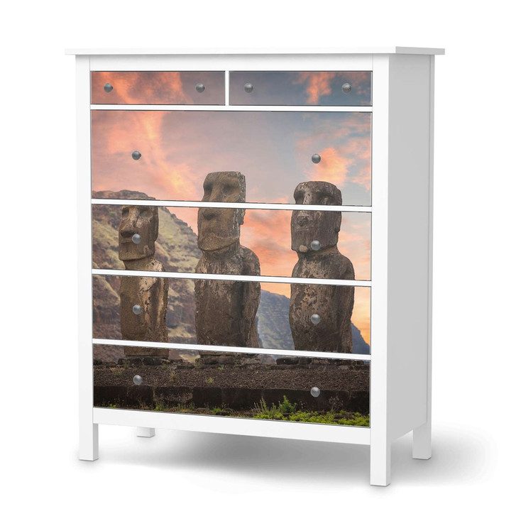 Klebefolie IKEA Hemnes Kommode 6 Schubladen - Easter Island - CR111343