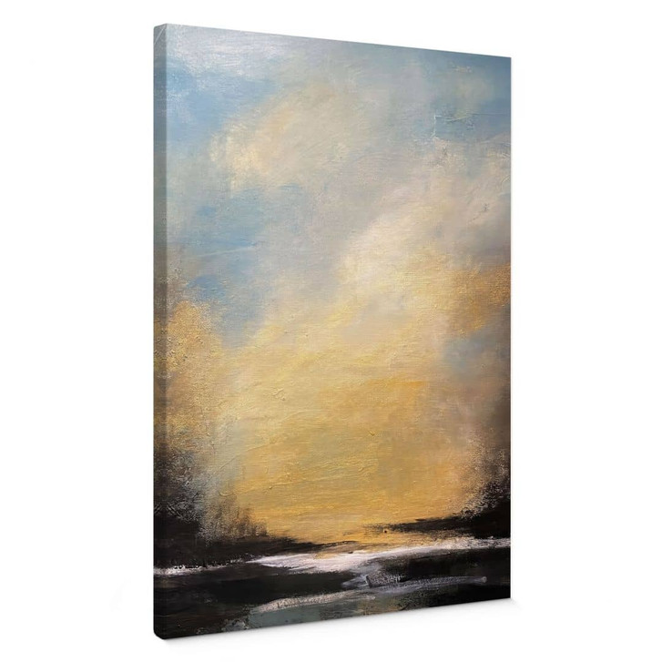 Leinwandbild mit Landschaft - Goldenes Licht am Abendhimmel - Bergius - WA472551