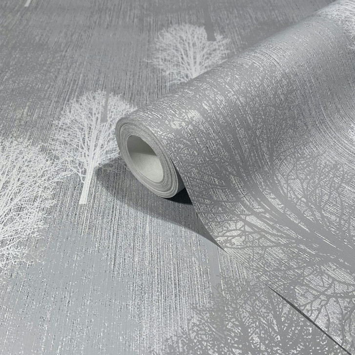 Vliestapete Illustration Modern, Natur in Silber - WA483027