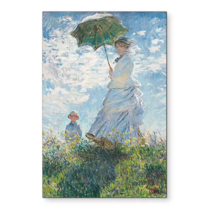 Wandbild Monet - Frau mit Sonnenschirm - Madame Monet und ihr Sohn - Alu-Dibond - WA441569