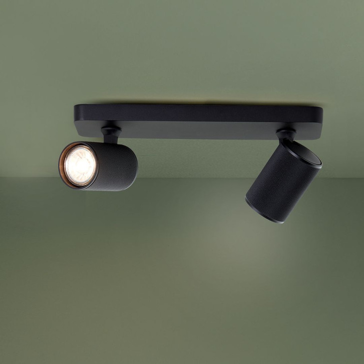 Spotbalken Leonardo, schwarz, 12.1 x 31 cm, Metall Spotleuchte - WA438766