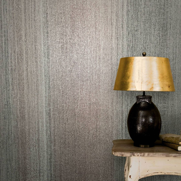 Vliestapete mit Streifen und Linien grau, blau Struktur - WA444557