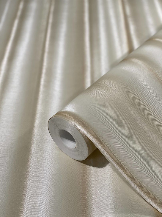 Vliestapete in Streifen mit Glanzeffekt beige Welle von Harald Glööckler - WA451044
