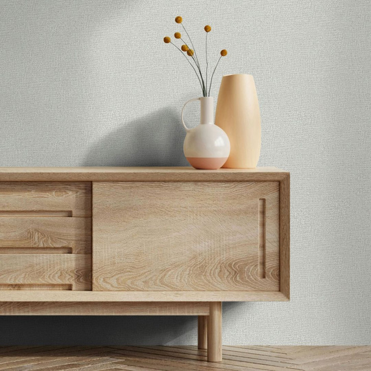 Vliestapete in Grau, Beige Strukturiertes Textil Putzoptik Uni - WA450774