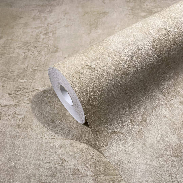 Vliestapete in Betonoptik Uni braun Struktur - WA444943
