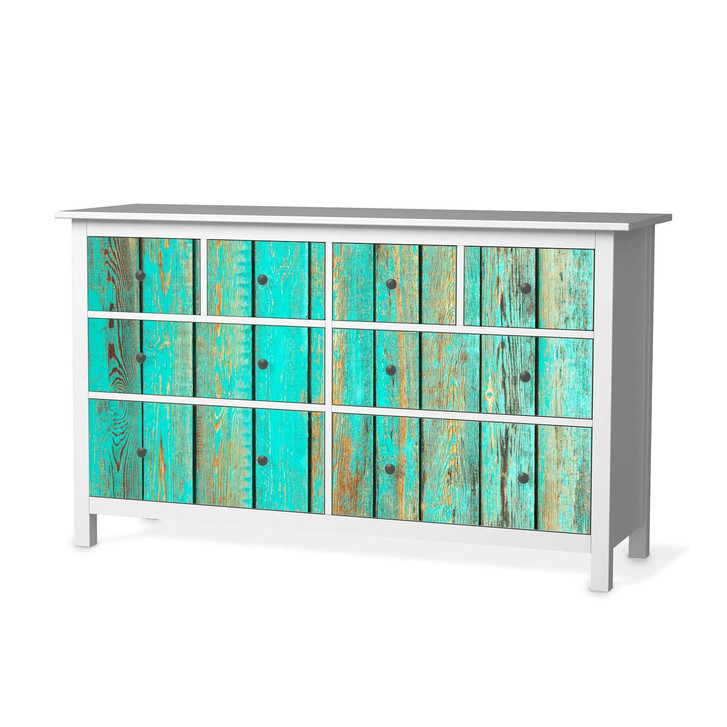 Möbelfolie IKEA Hemnes Kommode 8 Schubladen - Wooden Aqua - CR114916