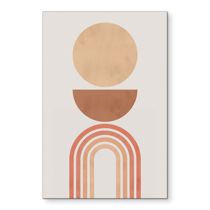 Wandbild Abstrakte Balance - Retro Bögen und Kreise - Costa - Alu-Dibond - WA422287