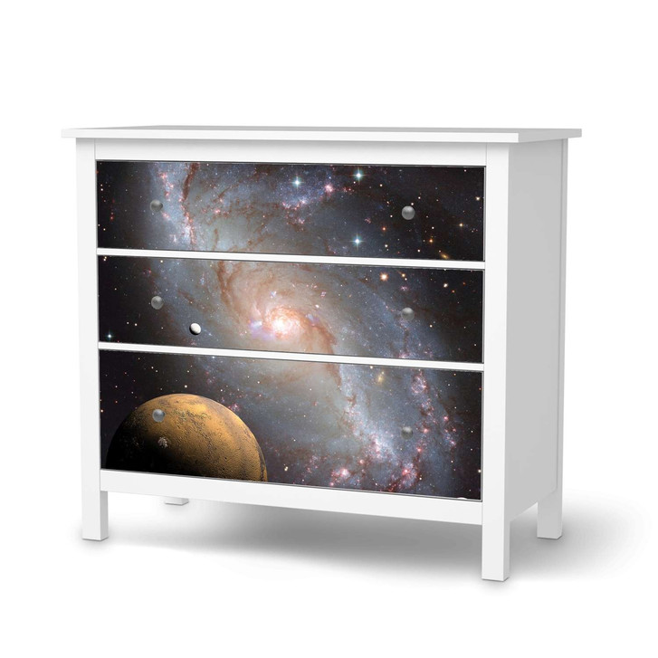 Möbelfolie IKEA Hemnes Kommode 3 Schubladen - Milky Way - CR114755