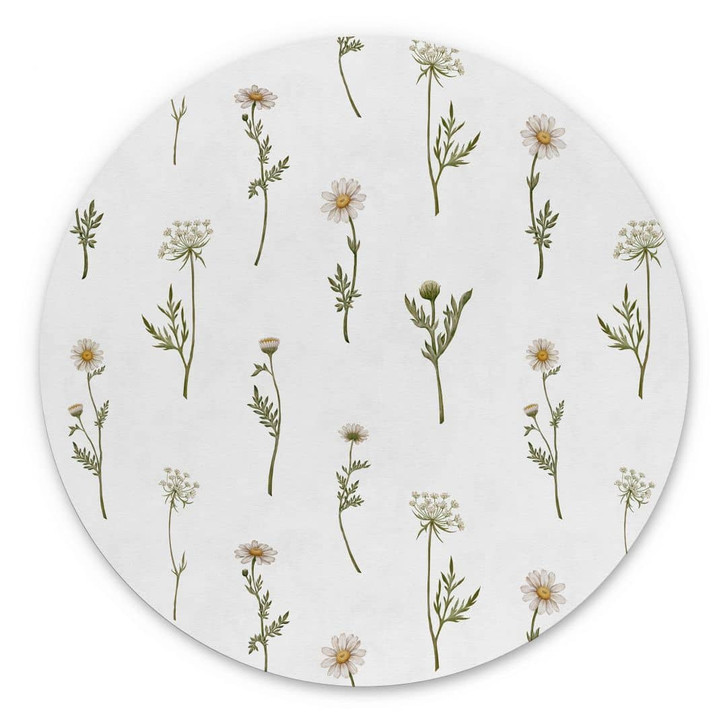 Alu-Dibond Wiesenromantik mit Feldblumen - Kikki Belle - Rund - WA431672