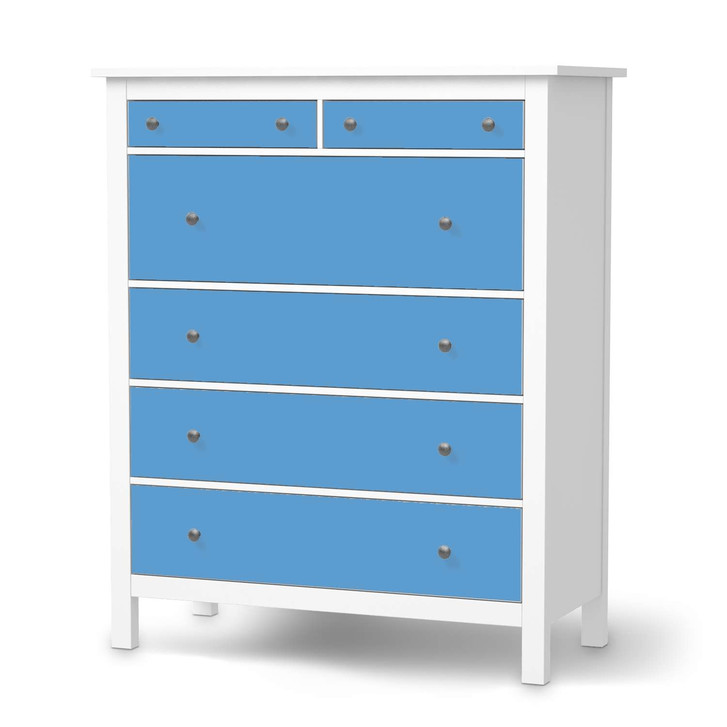 Klebefolie IKEA Hemnes Kommode 6 Schubladen - Blau Light - CR111324