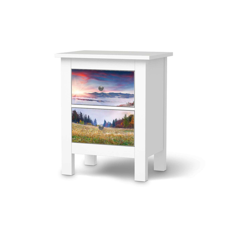 Möbelfolie IKEA Hemnes Kommode 2 Schubladen - Herbstwald - CR118190