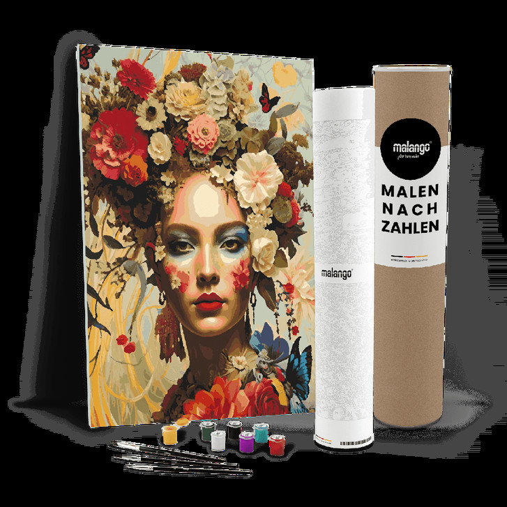 Malen nach Zahlen Leinwandbild - Frau Baila Blumenhaar - WA447360