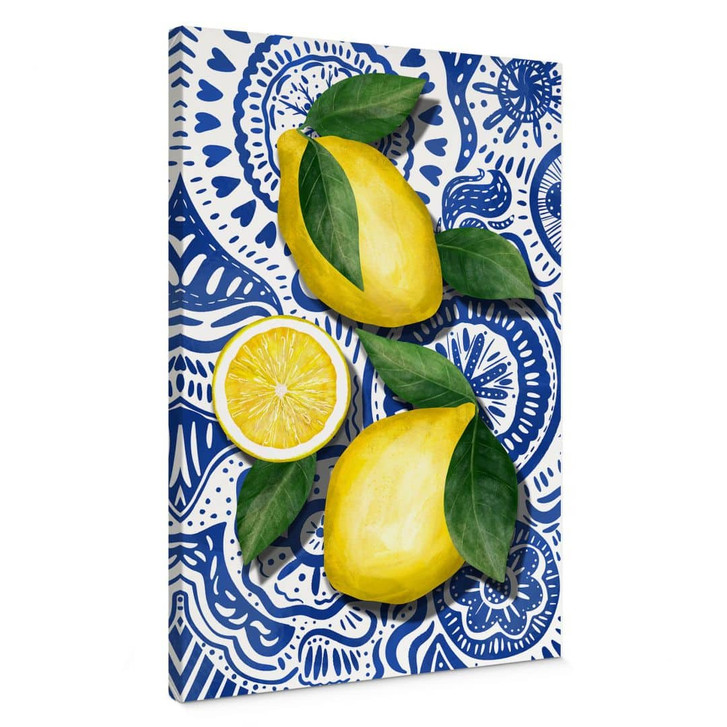 Leinwandbild Sizilianische Zitronen | Mediterrane Wanddeko für die Küche - EMELIEmaria - WA459783