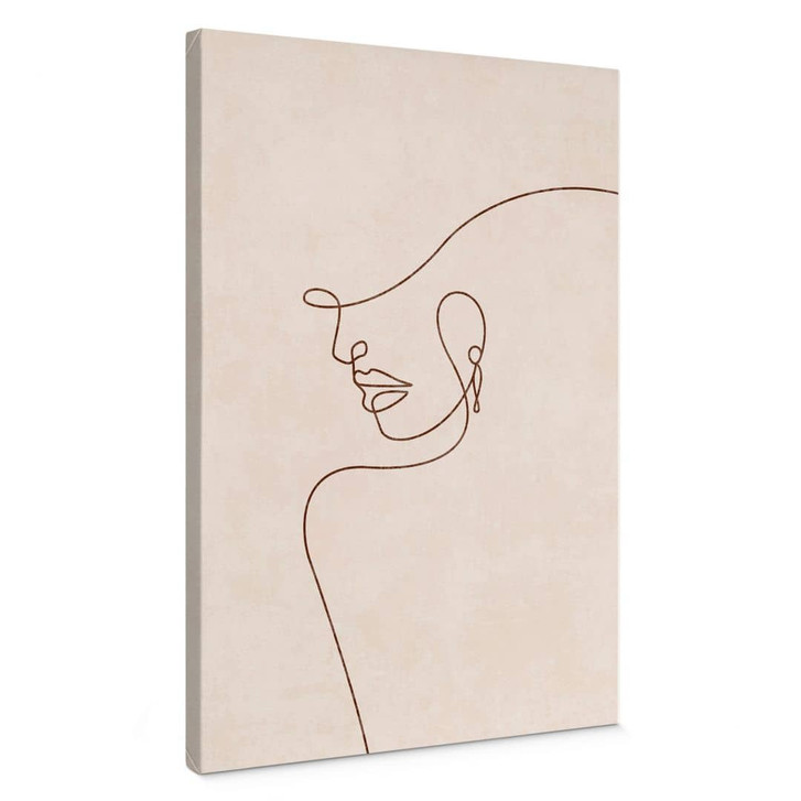 Leinwandbild Zarte Konturen einer Frau - Line Art - Tunaboylu - WA472427