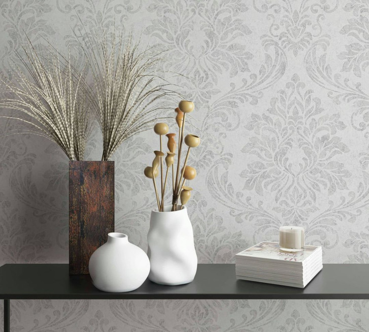 Vliestapete Grau Ornamental für Wohnzimmer Schlafzimmer Büro marburg Tapete - WA445187