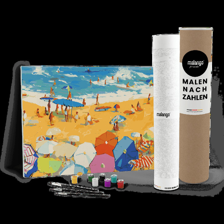 Malen nach Zahlen Leinwandbild - Strandzeit am Meer - WA447246